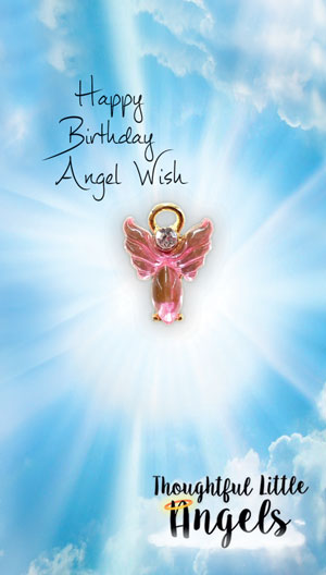 Happy Birthday Angel Wish Pin and Greeting Card – Thoughtful Little Angels