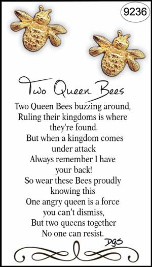 Two Queen Bees pin and Greeting Card - Image 2